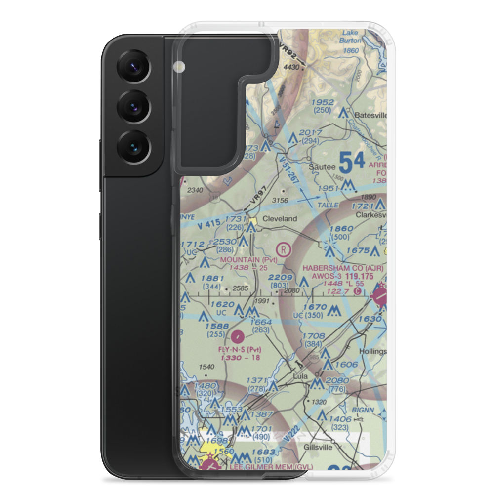 Mountain Airpark (0GE5) VFR Sectional Samsung Case Samsung Galaxy S22 Plus model shown