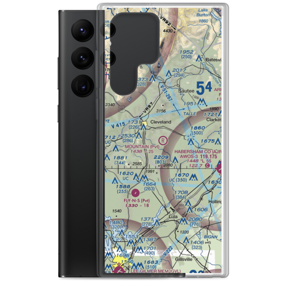Mountain Airpark (0GE5) VFR Sectional Samsung Case Samsung Galaxy S22 Ultra model shown