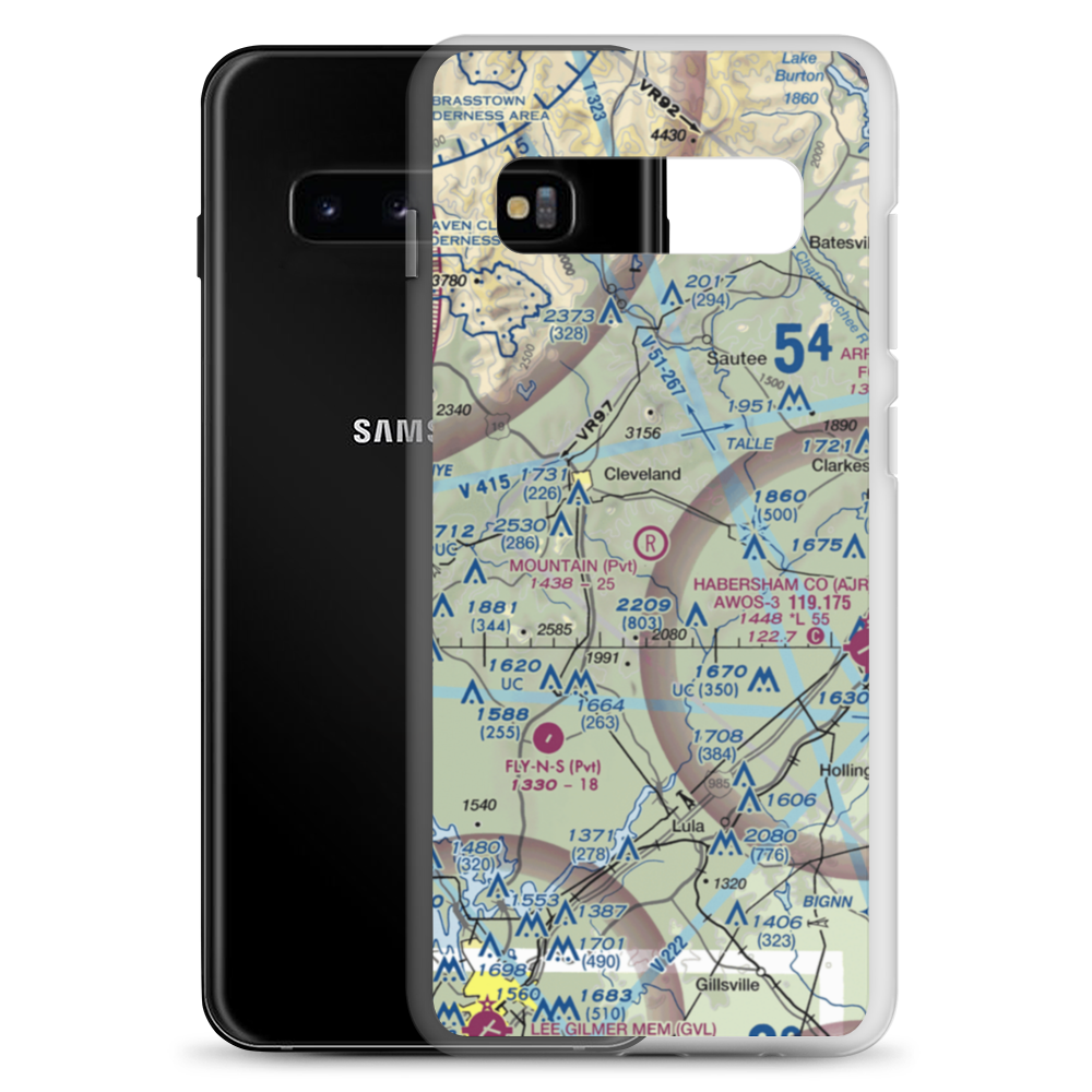 Mountain Airpark (0GE5) VFR Sectional Samsung Case Samsung Galaxy S10+ model shown