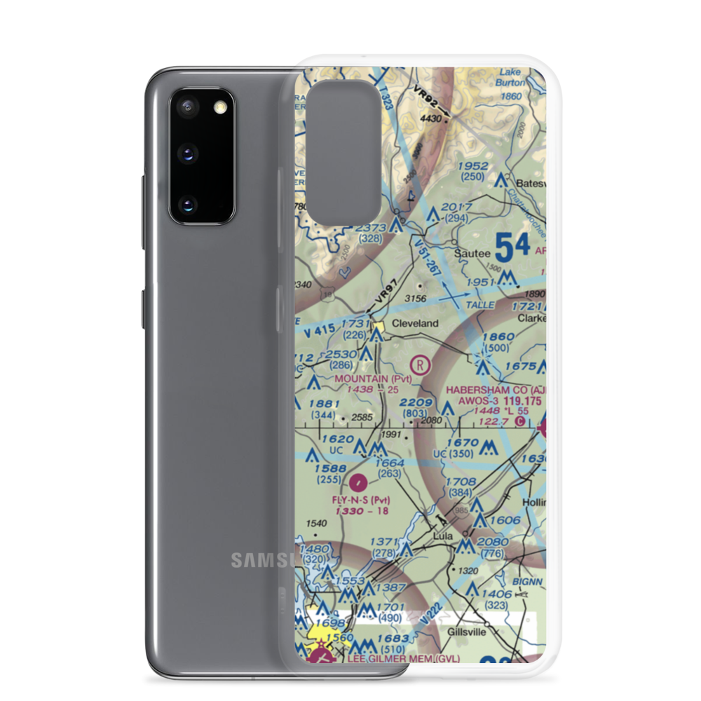 Mountain Airpark (0GE5) VFR Sectional Samsung Case Samsung Galaxy S20 model shown