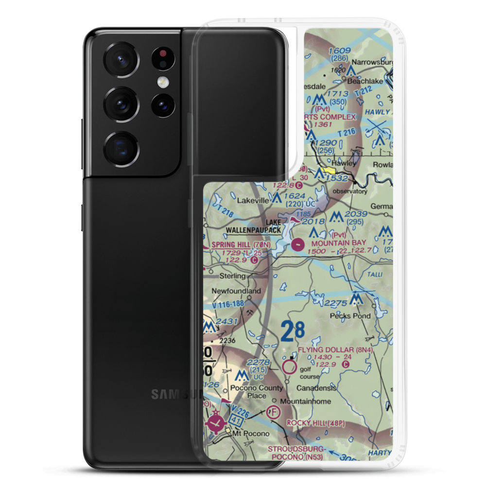 Mountain Bay Air Park Inc Airport (PA49) VFR Sectional Samsung Case Samsung Galaxy S21 Ultra model shown