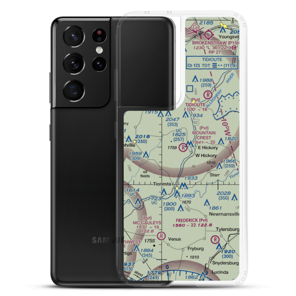 Mountain Crest Airport (17PS) VFR Sectional Samsung Case Samsung Galaxy S21 Ultra model shown