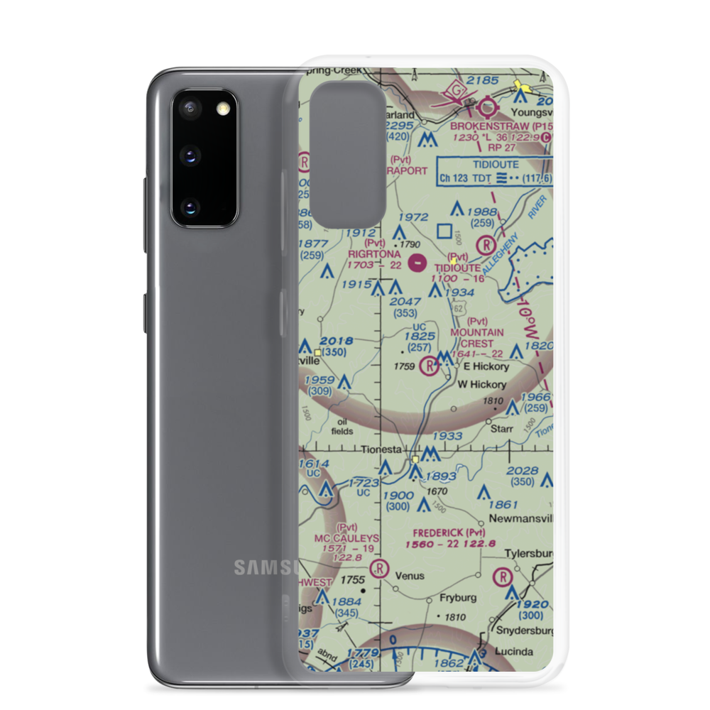 Mountain Crest Airport (17PS) VFR Sectional Samsung Case Samsung Galaxy S20 model shown