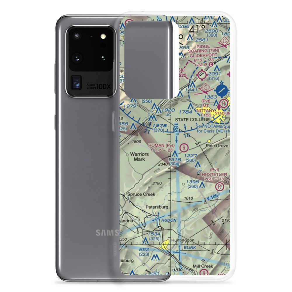 Mountain Hide-Away Airport (3PS4) VFR Sectional Samsung Case Samsung Galaxy S20 Ultra model shown