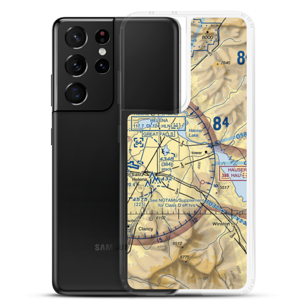 Mountain Lakes Field (5M7) VFR Sectional Samsung Case Samsung Galaxy S21 Ultra model shown