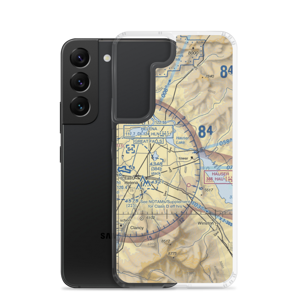 Mountain Lakes Field (5M7) VFR Sectional Samsung Case Samsung Galaxy S22 model shown