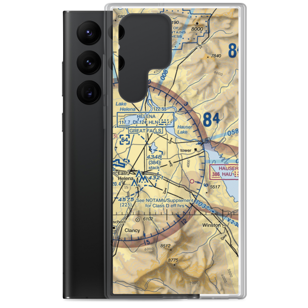 Mountain Lakes Field (5M7) VFR Sectional Samsung Case Samsung Galaxy S22 Ultra model shown