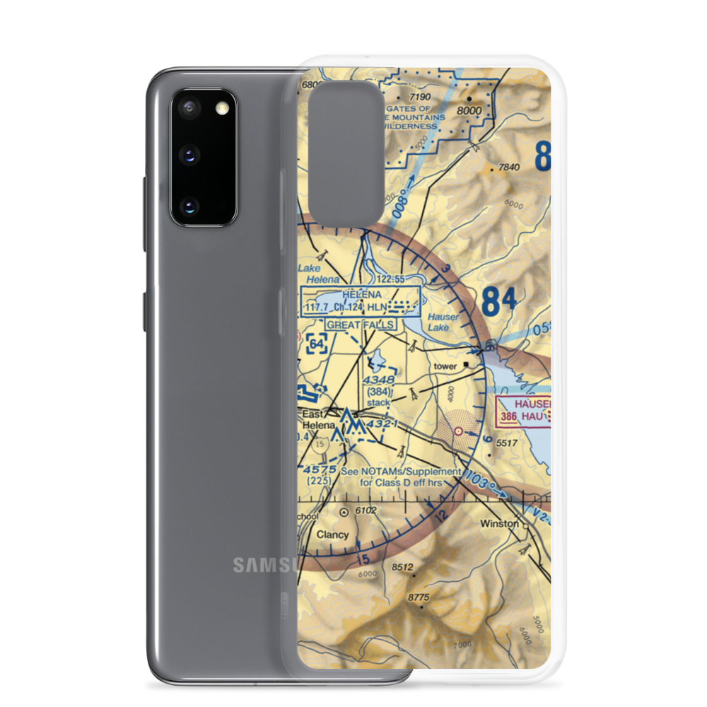 Mountain Lakes Field (5M7) VFR Sectional Samsung Case Samsung Galaxy S20 model shown