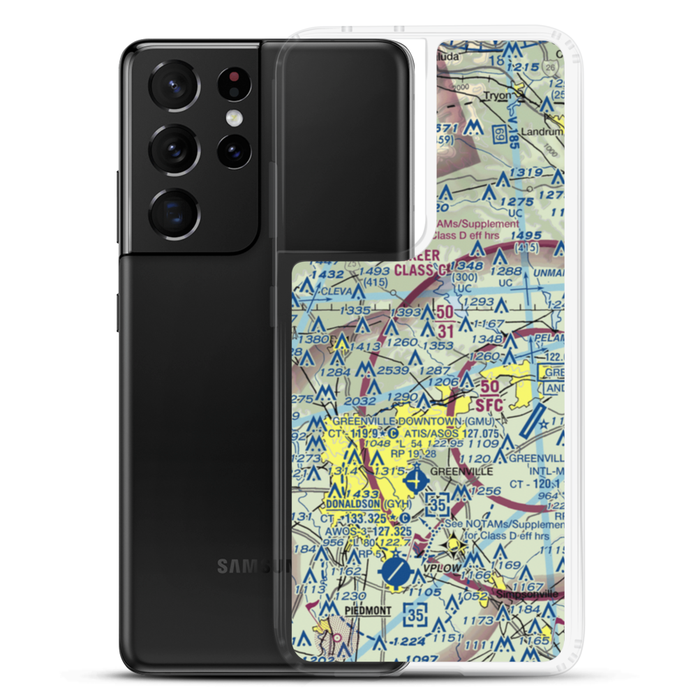Mountain Ridge Airport (25SC) VFR Sectional Samsung Case Samsung Galaxy S21 Ultra model shown