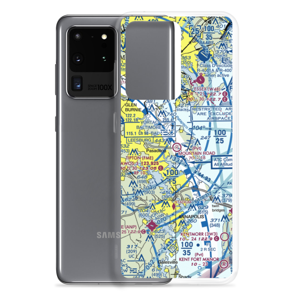 Mountain Road Airport (MD43) VFR Sectional Samsung Case Samsung Galaxy S20 Ultra model shown