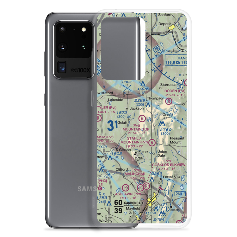 Mountain Top Airport (4PS4) VFR Sectional Samsung Case Samsung Galaxy S20 Ultra model shown