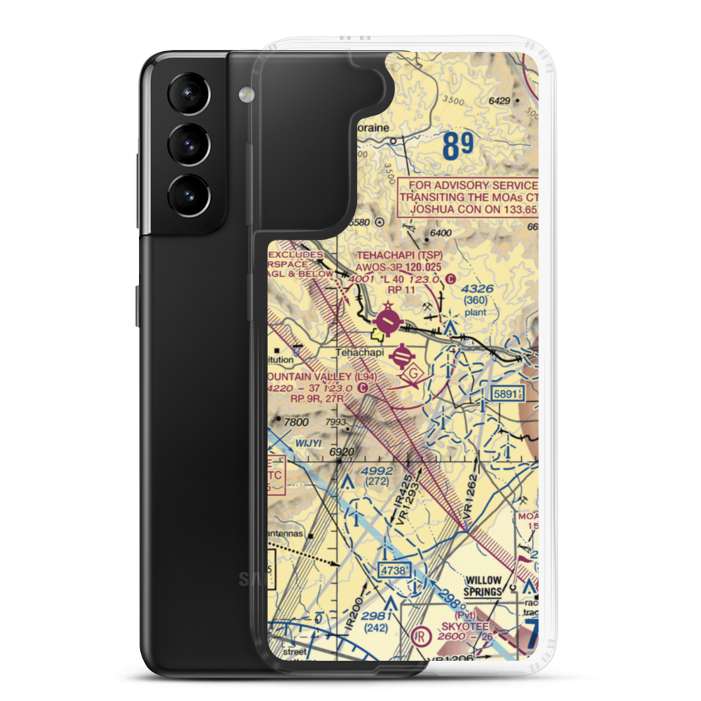 Mountain Valley Airport (L94) VFR Sectional Samsung Case Samsung Galaxy S21 Plus model shown