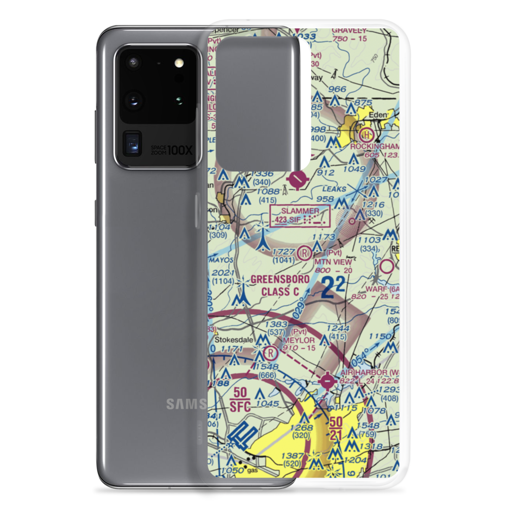 Mountain View Aerodrome (NC37) VFR Sectional Samsung Case Samsung Galaxy S20 Ultra model shown