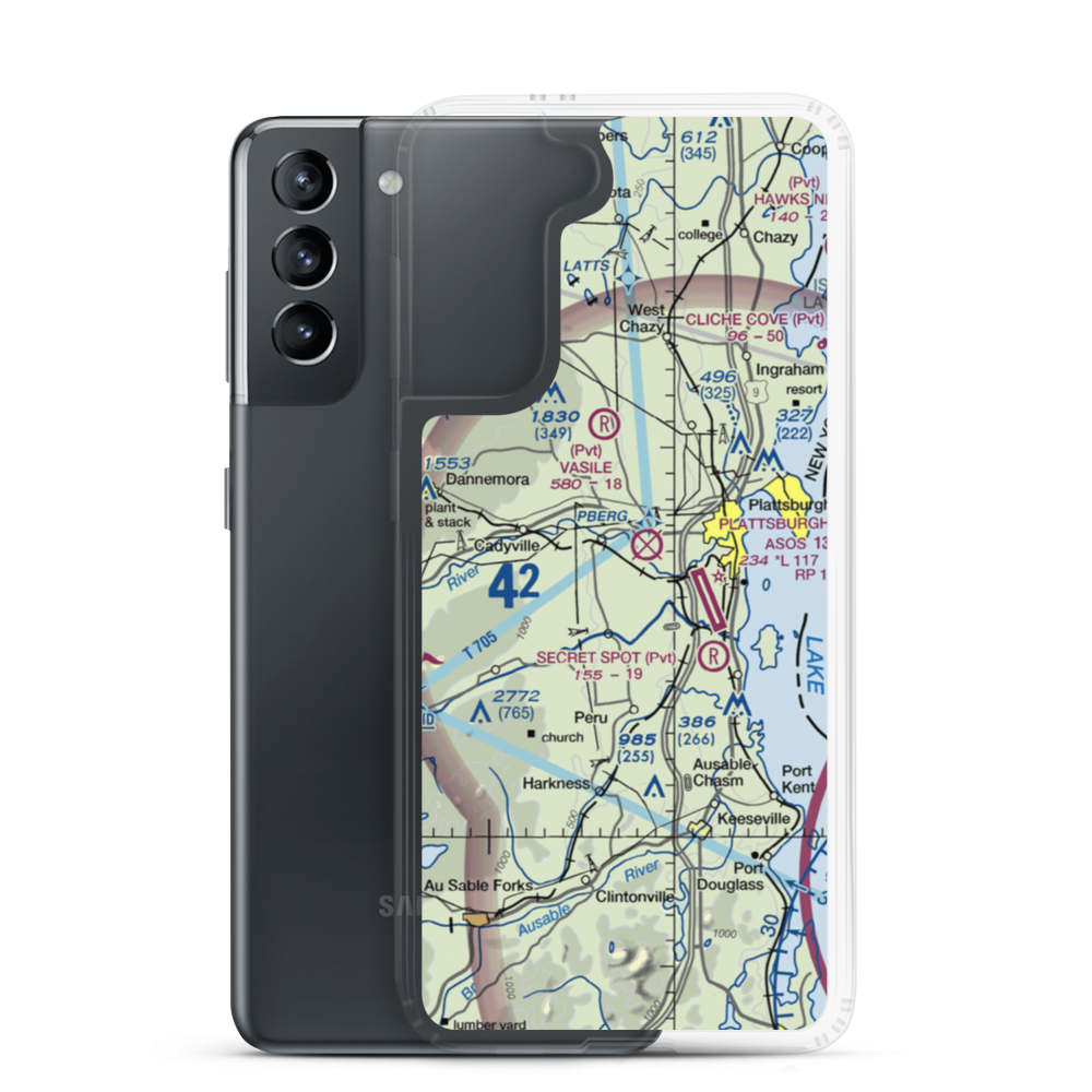 Mountain View Airpark (4NY0) VFR Sectional Samsung Case Samsung Galaxy S21 model shown