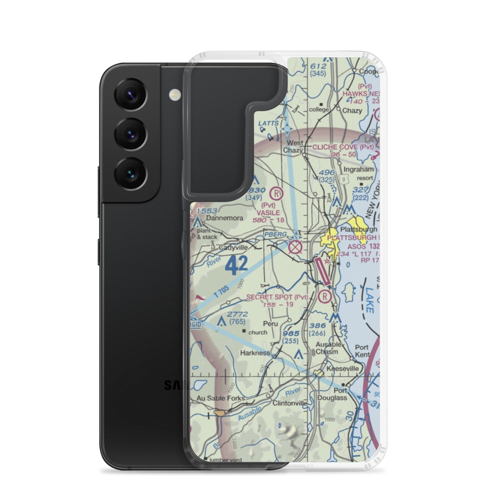 Mountain View Airpark (4NY0) VFR Sectional Samsung Case Samsung Galaxy S22 model shown