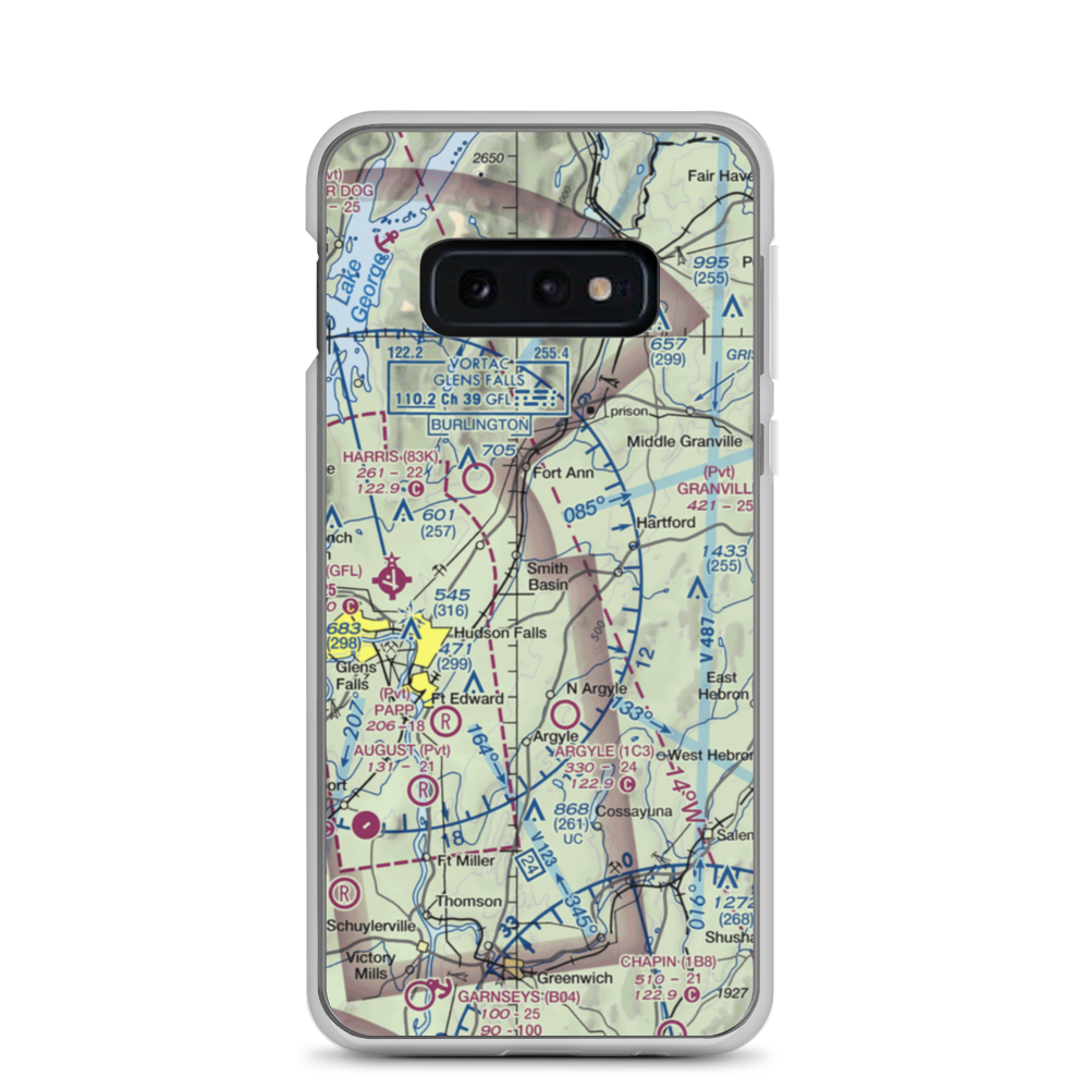 Mountain View Airport (14NK) VFR Sectional Samsung Case Samsung Galaxy S10e model shown