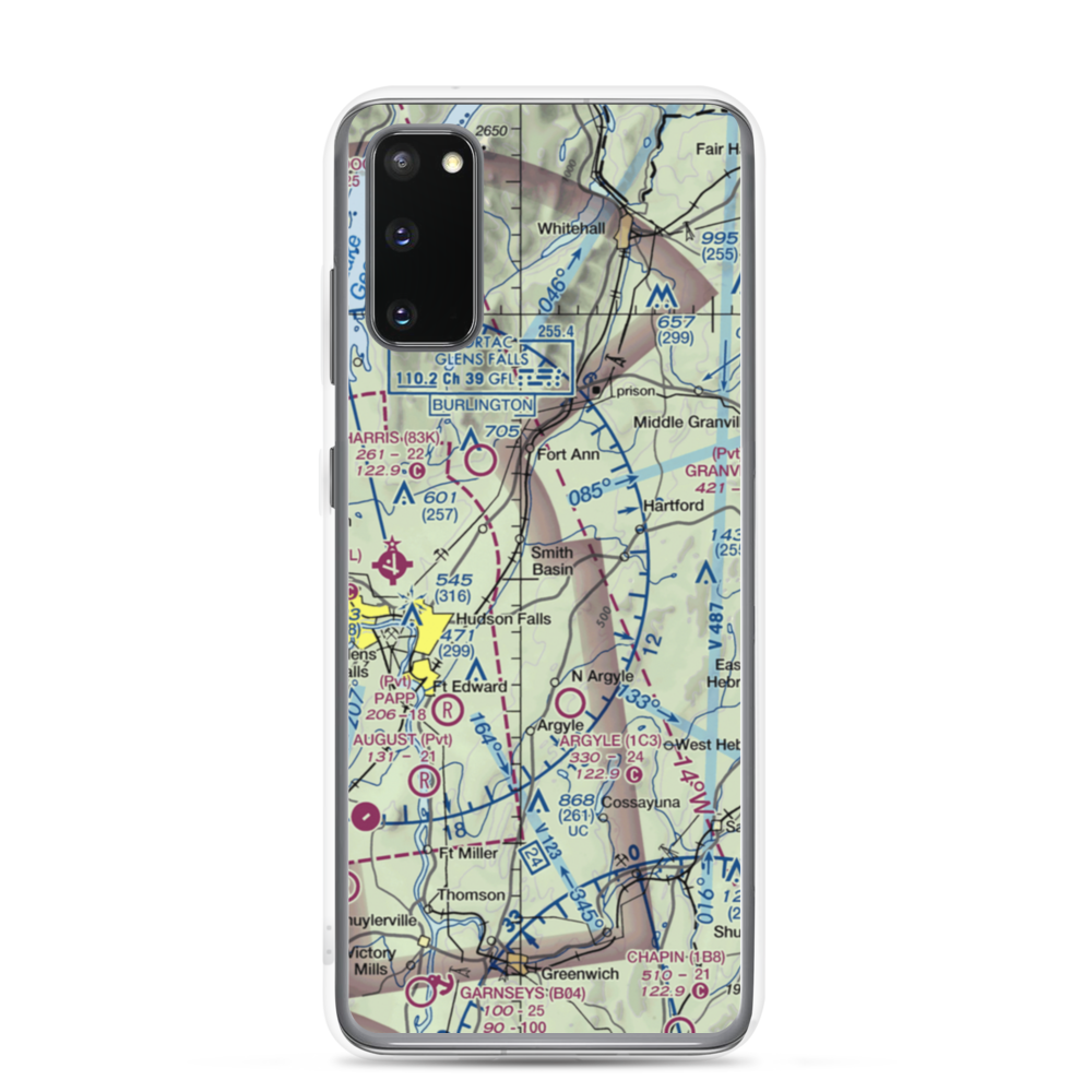 Mountain View Airport (14NK) VFR Sectional Samsung Case Samsung Galaxy S20 model shown