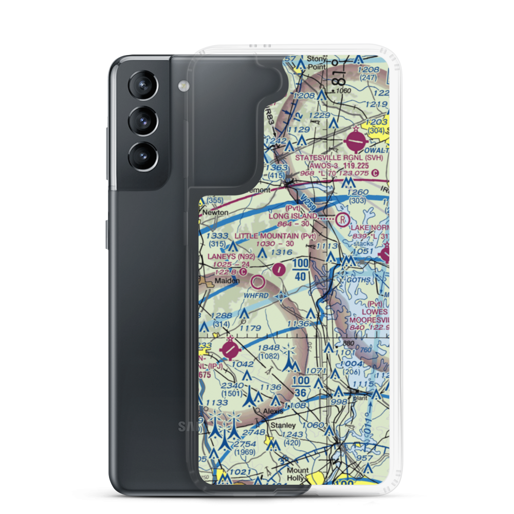 Mountain View Airport (20NC) VFR Sectional Samsung Case Samsung Galaxy S21 model shown