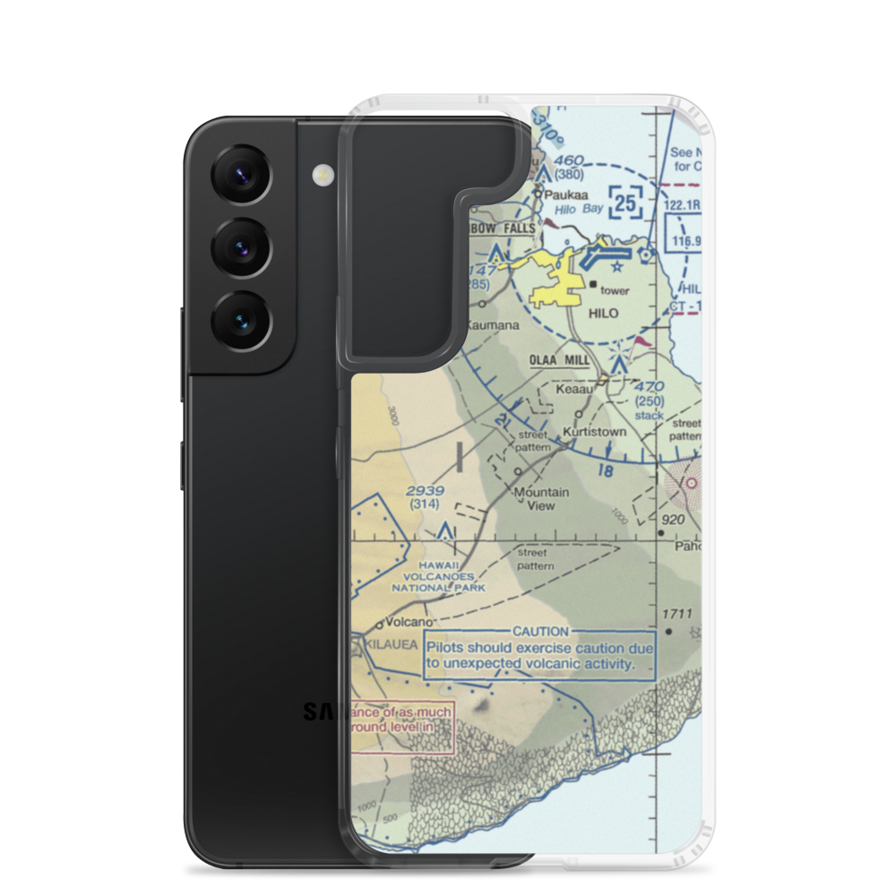 Mountain View Airstrip (HI23) VFR Sectional Samsung Case Samsung Galaxy S22 model shown