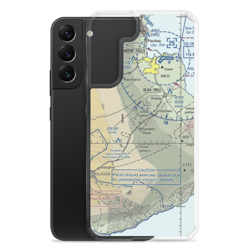 Mountain View Airstrip (HI23) VFR Sectional Samsung Case Samsung Galaxy S22 Plus model shown