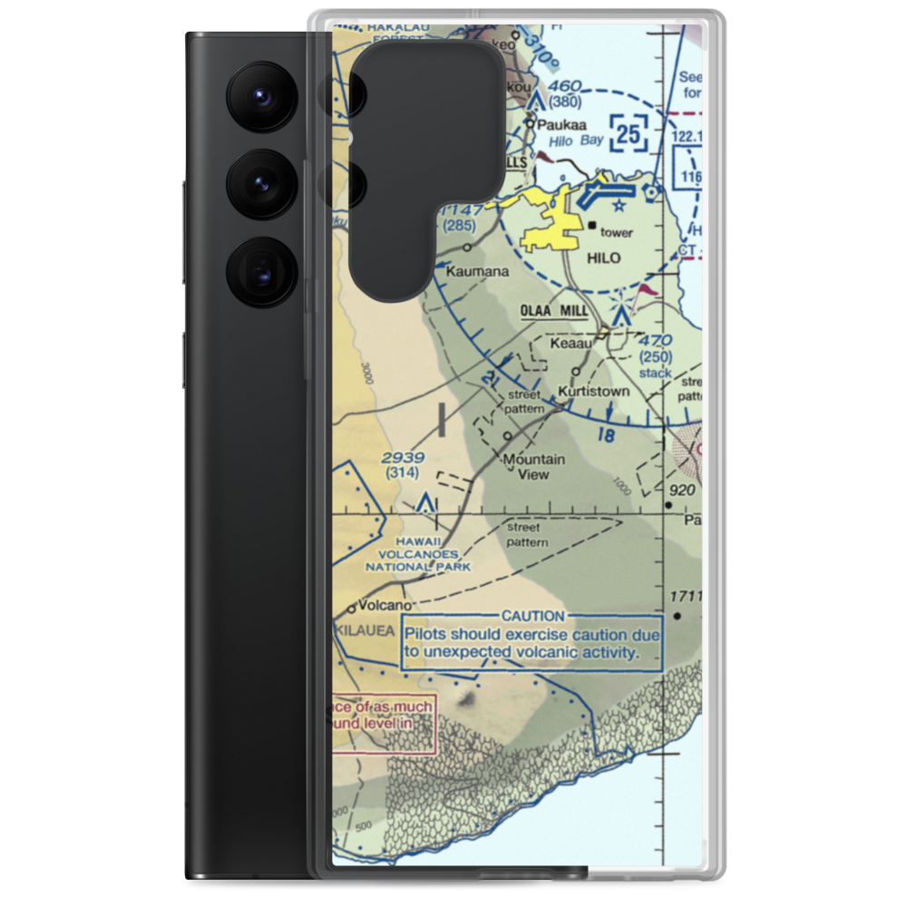 Mountain View Airstrip (HI23) VFR Sectional Samsung Case Samsung Galaxy S22 Ultra model shown