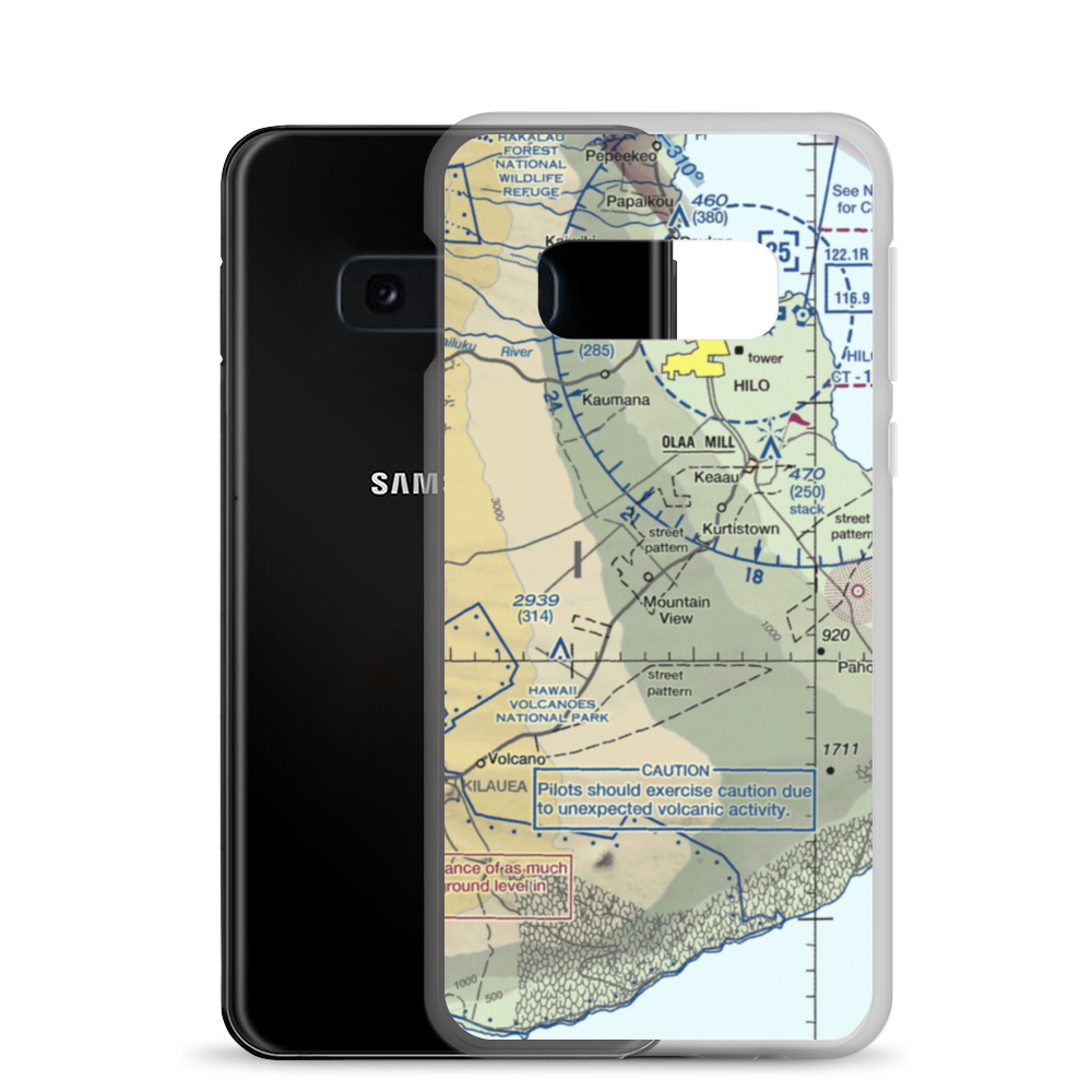 Mountain View Airstrip (HI23) VFR Sectional Samsung Case Samsung Galaxy S10e model shown