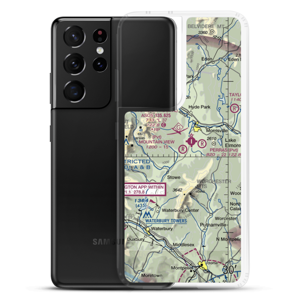 Mountain View Farm Airport (VT64) VFR Sectional Samsung Case Samsung Galaxy S21 Ultra model shown