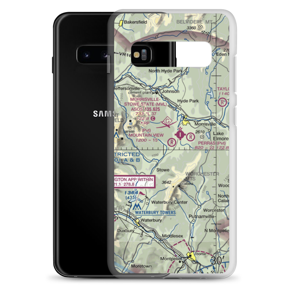 Mountain View Farm Airport (VT64) VFR Sectional Samsung Case Samsung Galaxy S10+ model shown
