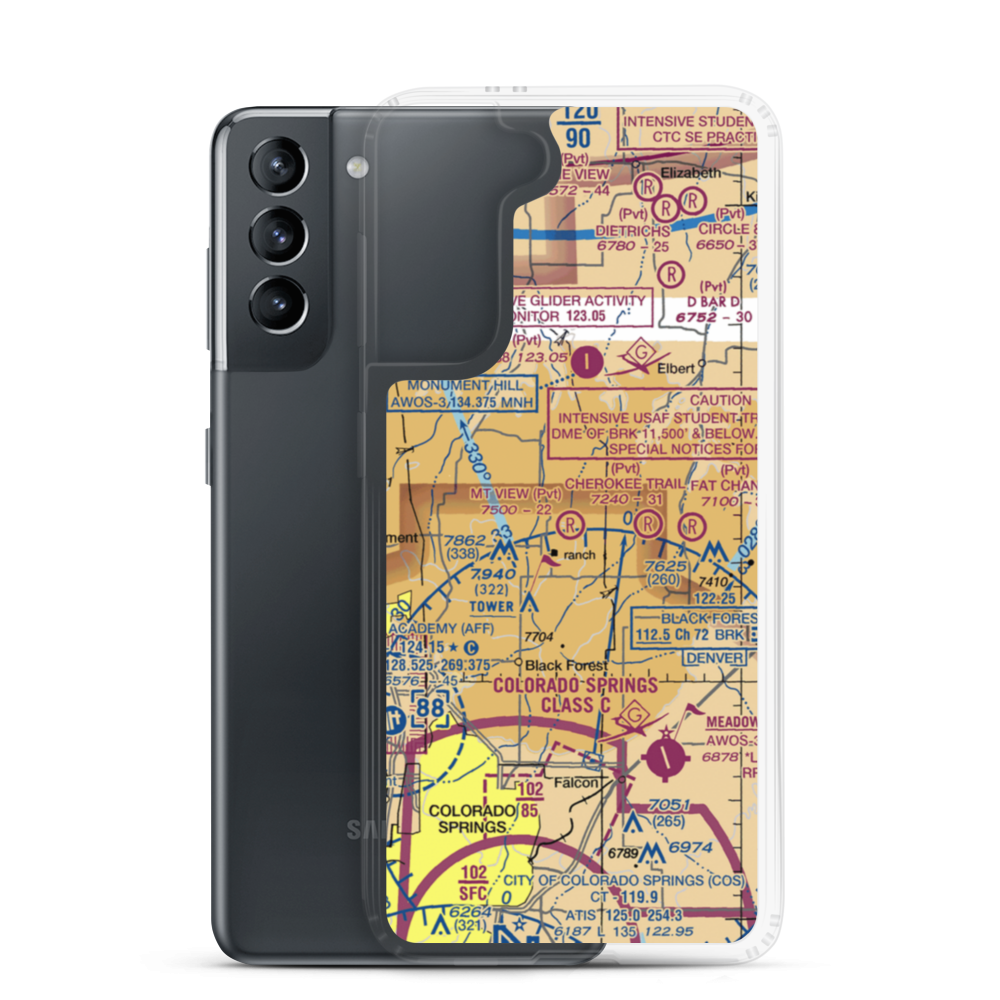 Mountain View Ranch Airport (52CO) VFR Sectional Samsung Case Samsung Galaxy S21 model shown