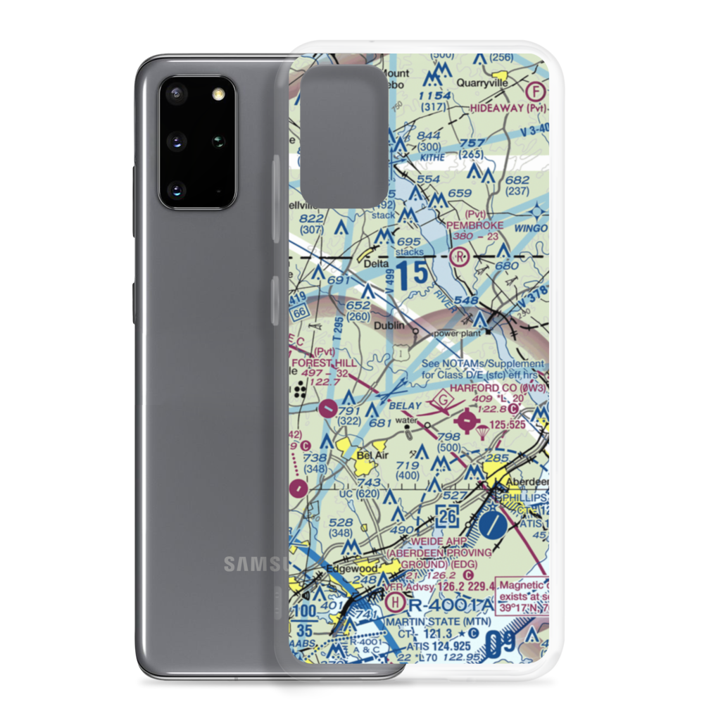 Moxley's Airport (4MD6) VFR Sectional Samsung Case Samsung Galaxy S20 Plus model shown