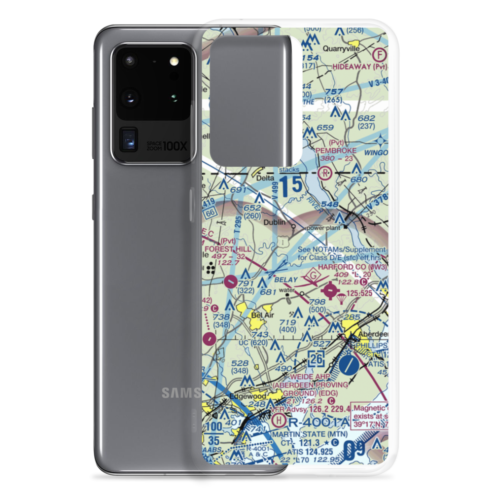 Moxley's Airport (4MD6) VFR Sectional Samsung Case Samsung Galaxy S20 Ultra model shown