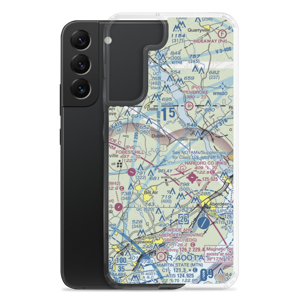 Moxley's Airport (4MD6) VFR Sectional Samsung Case Samsung Galaxy S22 Plus model shown