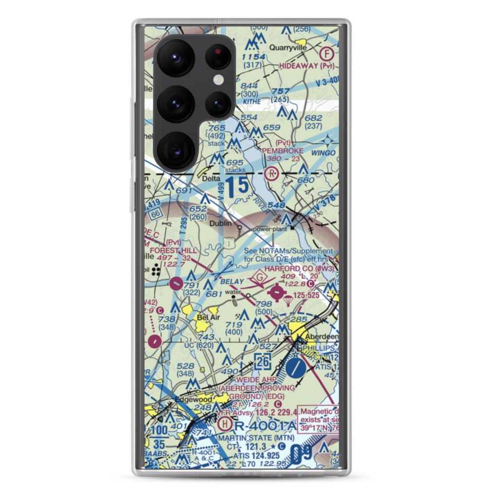 Moxley's Airport (4MD6) VFR Sectional Samsung Case Samsung Galaxy S22 Ultra model shown