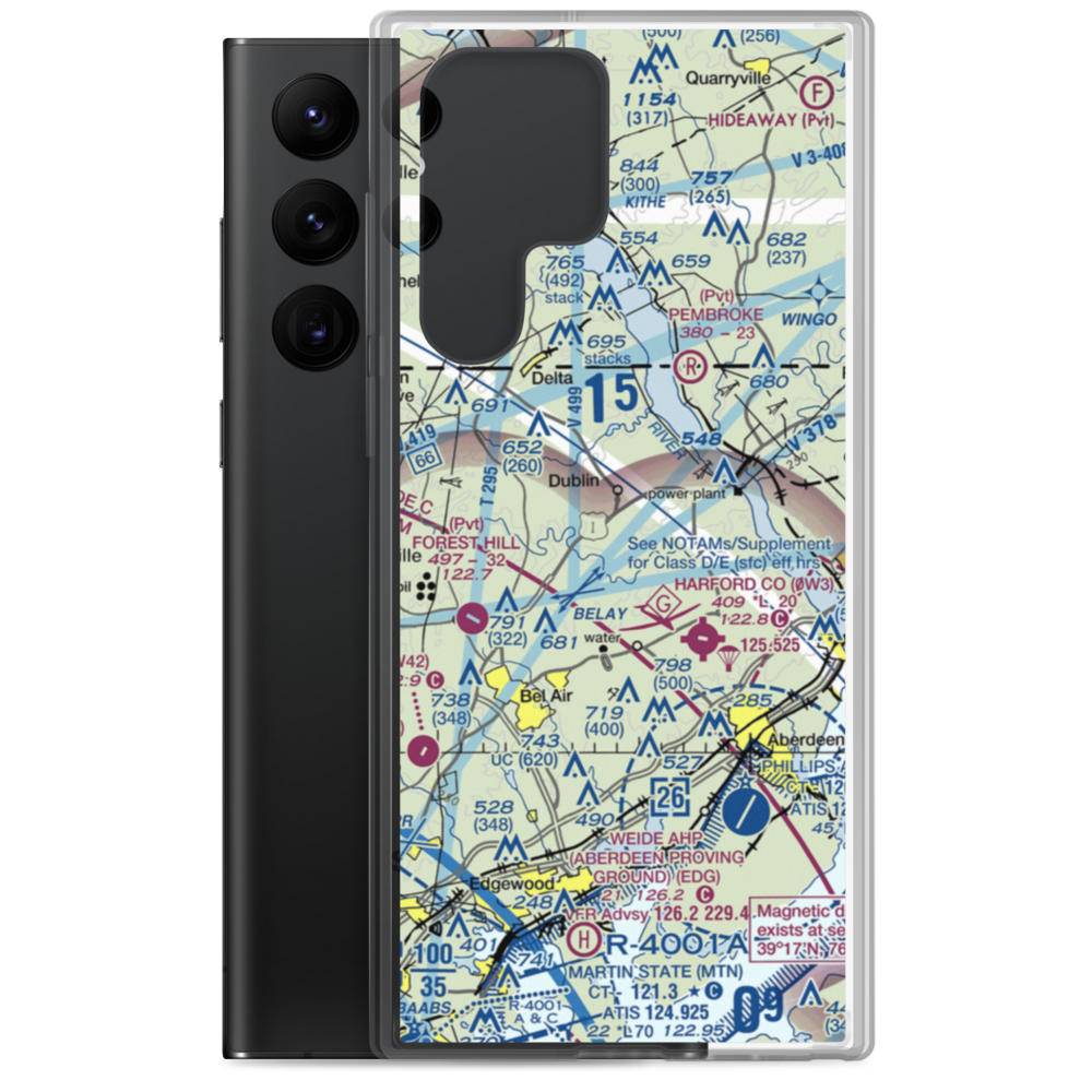 Moxley's Airport (4MD6) VFR Sectional Samsung Case Samsung Galaxy S22 Ultra model shown