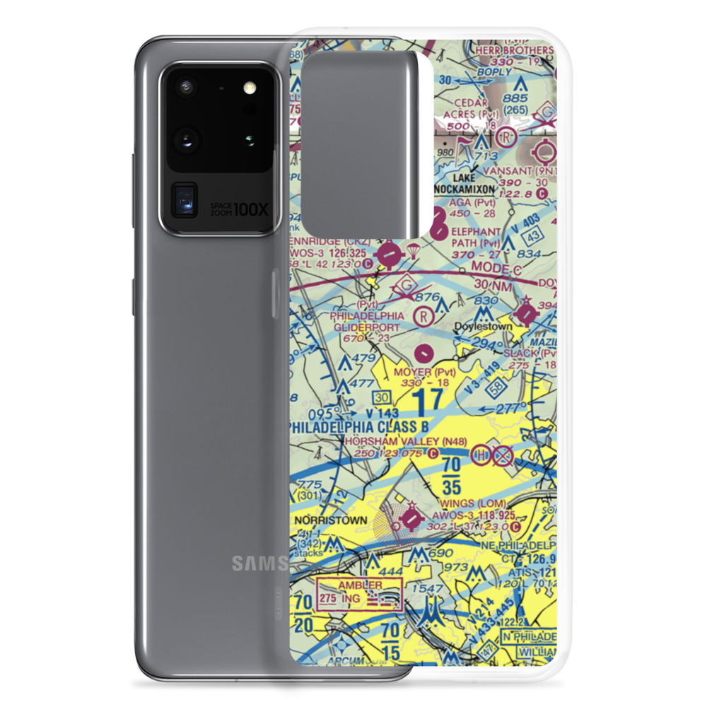 Moyer Airport (3PA9) VFR Sectional Samsung Case Samsung Galaxy S20 Ultra model shown