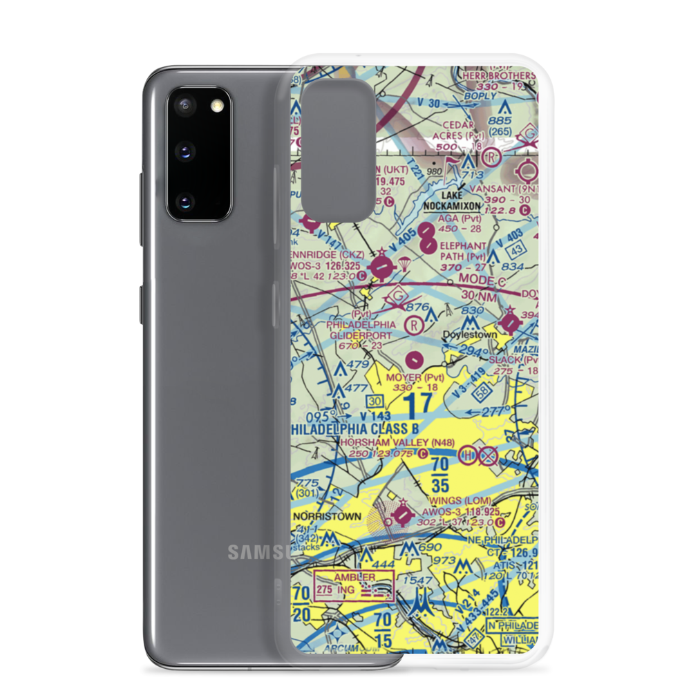 Moyer Airport (3PA9) VFR Sectional Samsung Case Samsung Galaxy S20 model shown