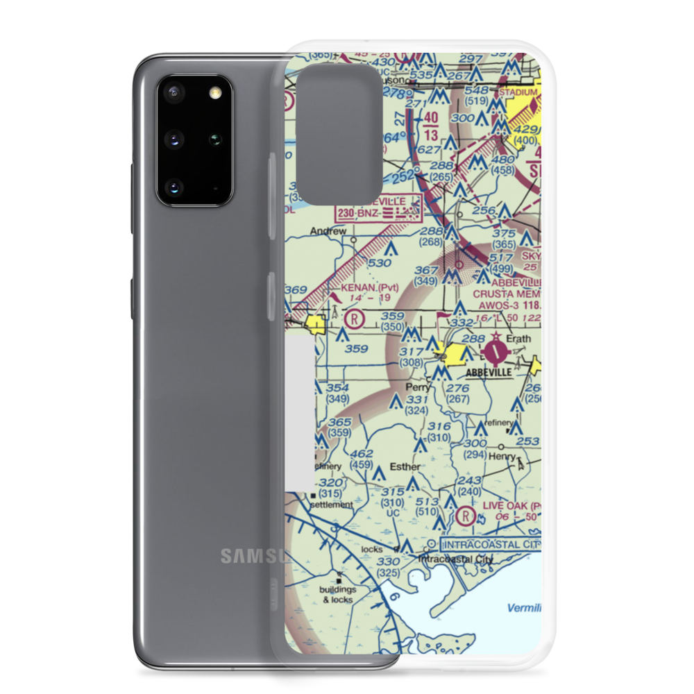 Ms Pats Airport (35LA) VFR Sectional Samsung Case Samsung Galaxy S20 Plus model shown