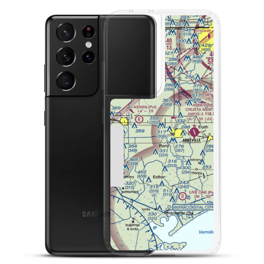 Ms Pats Airport (35LA) VFR Sectional Samsung Case Samsung Galaxy S21 Ultra model shown