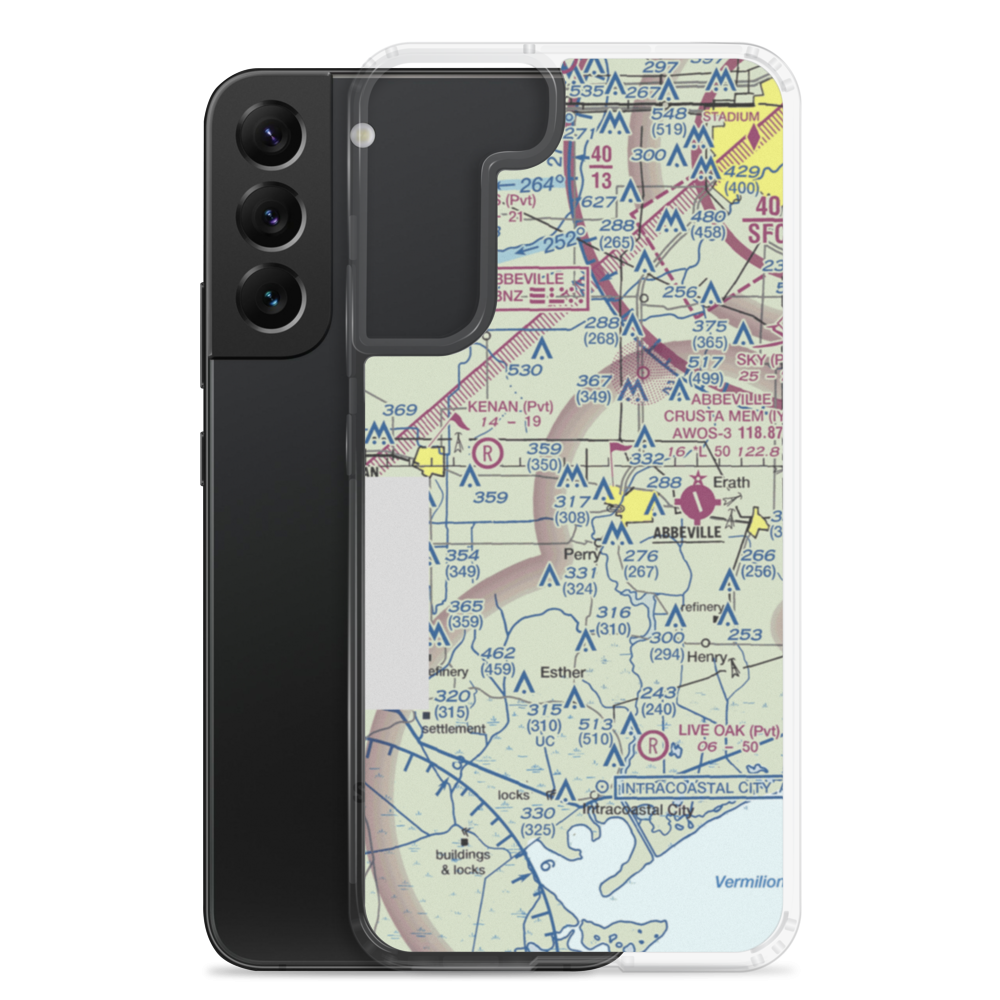 Ms Pats Airport (35LA) VFR Sectional Samsung Case Samsung Galaxy S22 Plus model shown