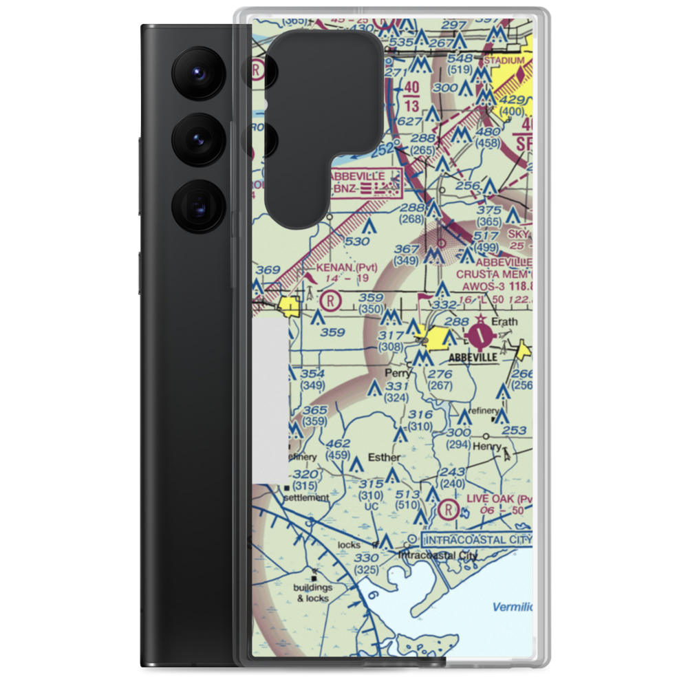 Ms Pats Airport (35LA) VFR Sectional Samsung Case Samsung Galaxy S22 Ultra model shown