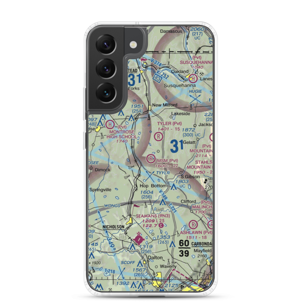 MSM Airport (PS50) VFR Sectional Samsung Case Samsung Galaxy S22 Plus model shown