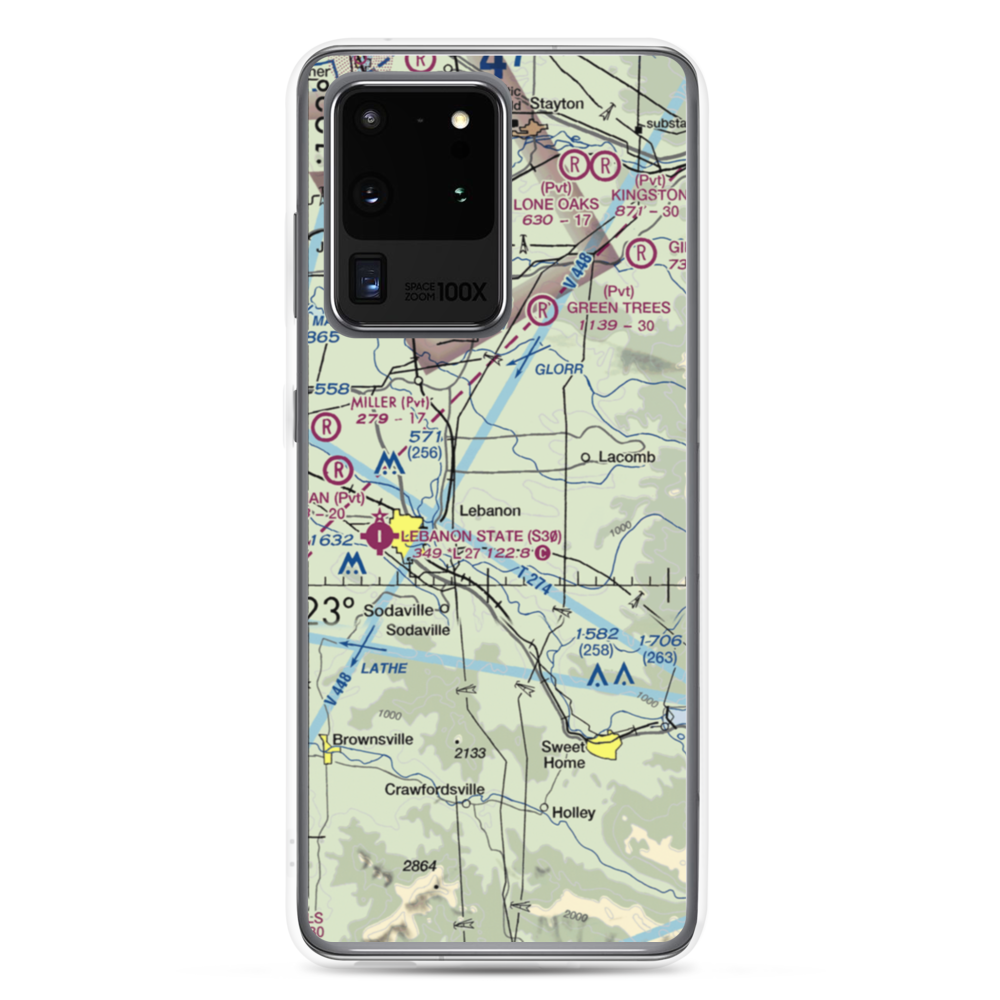 Mt Hope Airport (OG10) VFR Sectional Samsung Case Samsung Galaxy S20 Ultra model shown