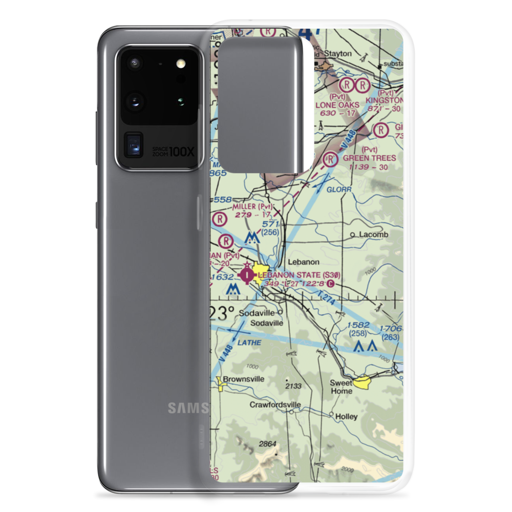Mt Hope Airport (OG10) VFR Sectional Samsung Case Samsung Galaxy S20 Ultra model shown