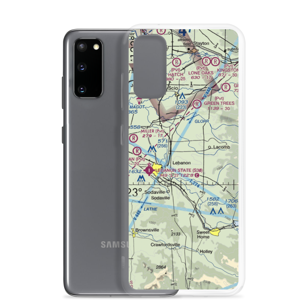 Mt Hope Airport (OG10) VFR Sectional Samsung Case Samsung Galaxy S20 model shown