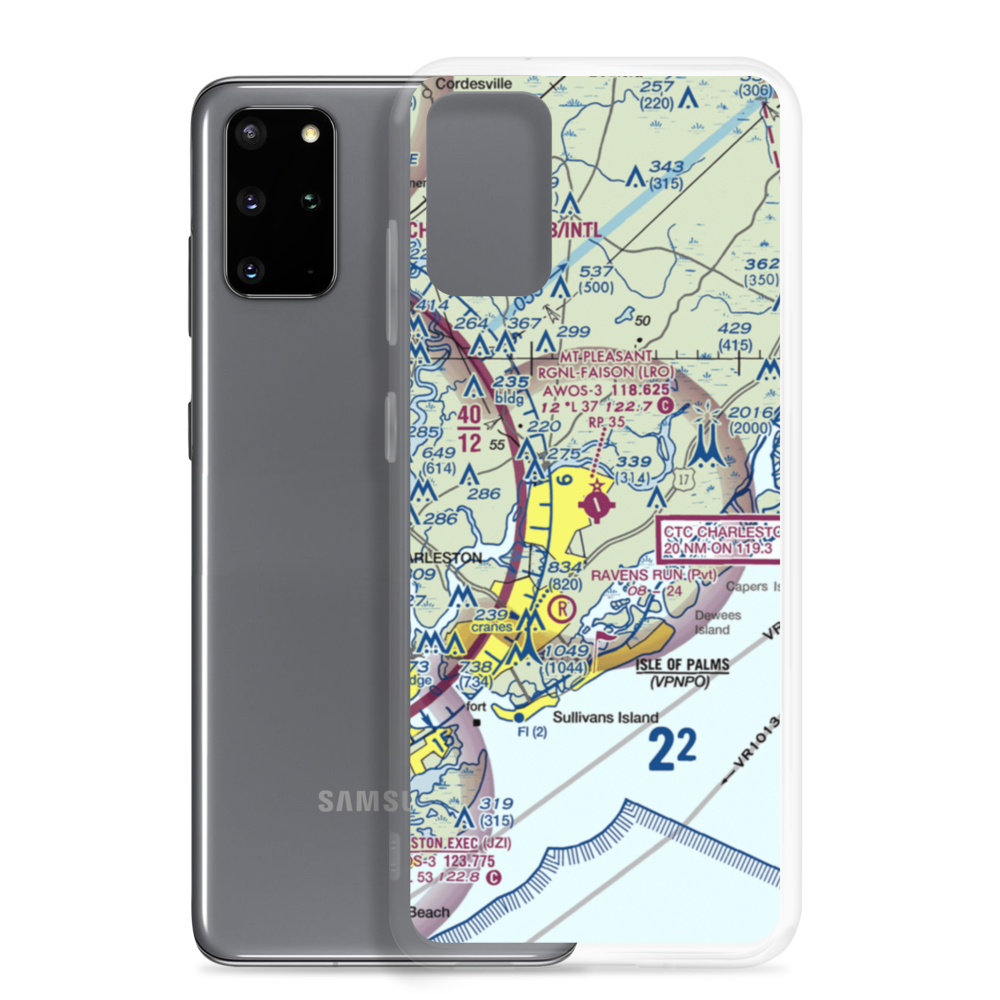Mt Pleasant Regional-Faison field (LRO) VFR Sectional Samsung Case Samsung Galaxy S20 Plus model shown