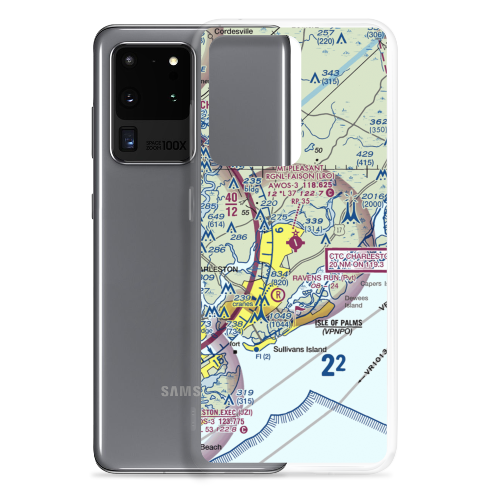 Mt Pleasant Regional-Faison field (LRO) VFR Sectional Samsung Case Samsung Galaxy S20 Ultra model shown
