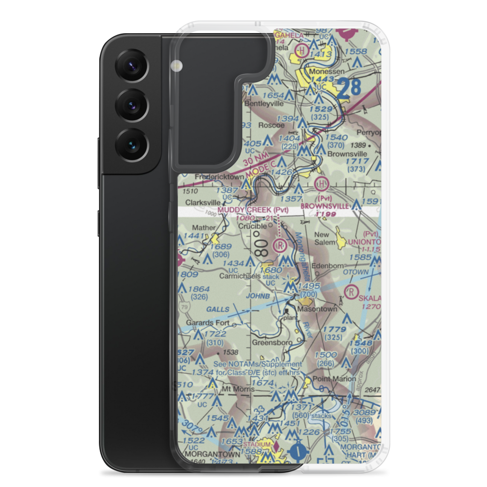 Muddy Creek Airport (4PS5) VFR Sectional Samsung Case Samsung Galaxy S22 Plus model shown