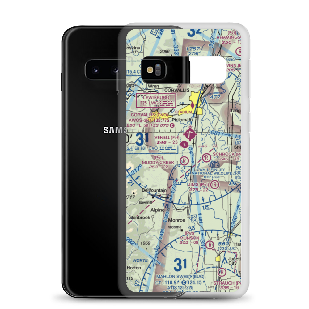 Muddy Creek Airport (55OR) VFR Sectional Samsung Case Samsung Galaxy S10 model shown