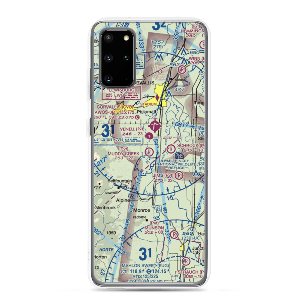 Muddy Creek Airport (55OR) VFR Sectional Samsung Case Samsung Galaxy S20 Plus model shown
