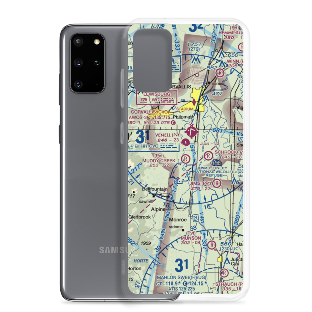 Muddy Creek Airport (55OR) VFR Sectional Samsung Case Samsung Galaxy S20 Plus model shown